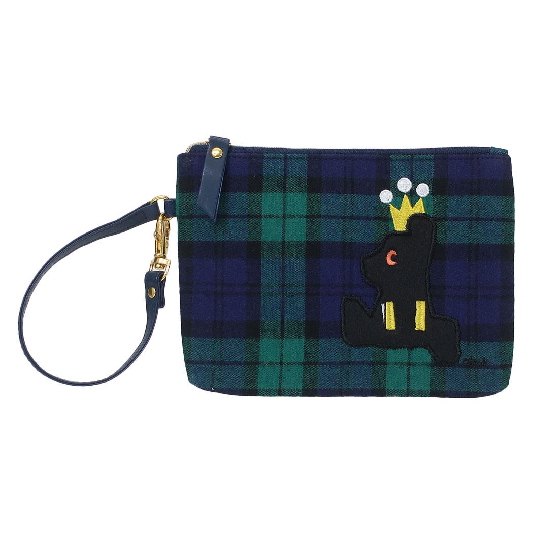 【12月は毎日ポイント10倍！】BLACK BEAR コスメポーチ パターン　マルチポーチ クラウン ディックブルーナ ワタナベ 化粧ポーチ 小物入れ キャラクターグッズ グッズ メール便可 シネマコレクション