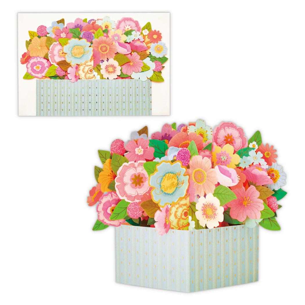 【12月は毎日ポイント10倍!】グリーティングカード 誕生お祝い 立体カード WMボックスブルーフラワー 日本ホールマーク バースデーカード メッセージカード ...