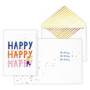 グリーティングカード 誕生お祝い ハッピーハッピーハッピー 日本ホールマーク バースデーカード メッセージカード グッズ メール便可 シネマコレクション