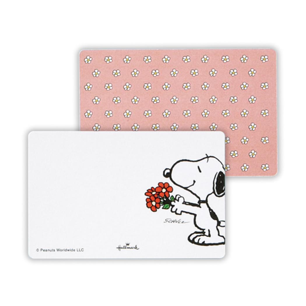 【12月は毎日ポイント10倍!】スヌーピー メッセージカード ミニメッセージカード 8枚入り SNフラワー2 ピーナッツ 日本ホールマーク プレゼントカード キ...