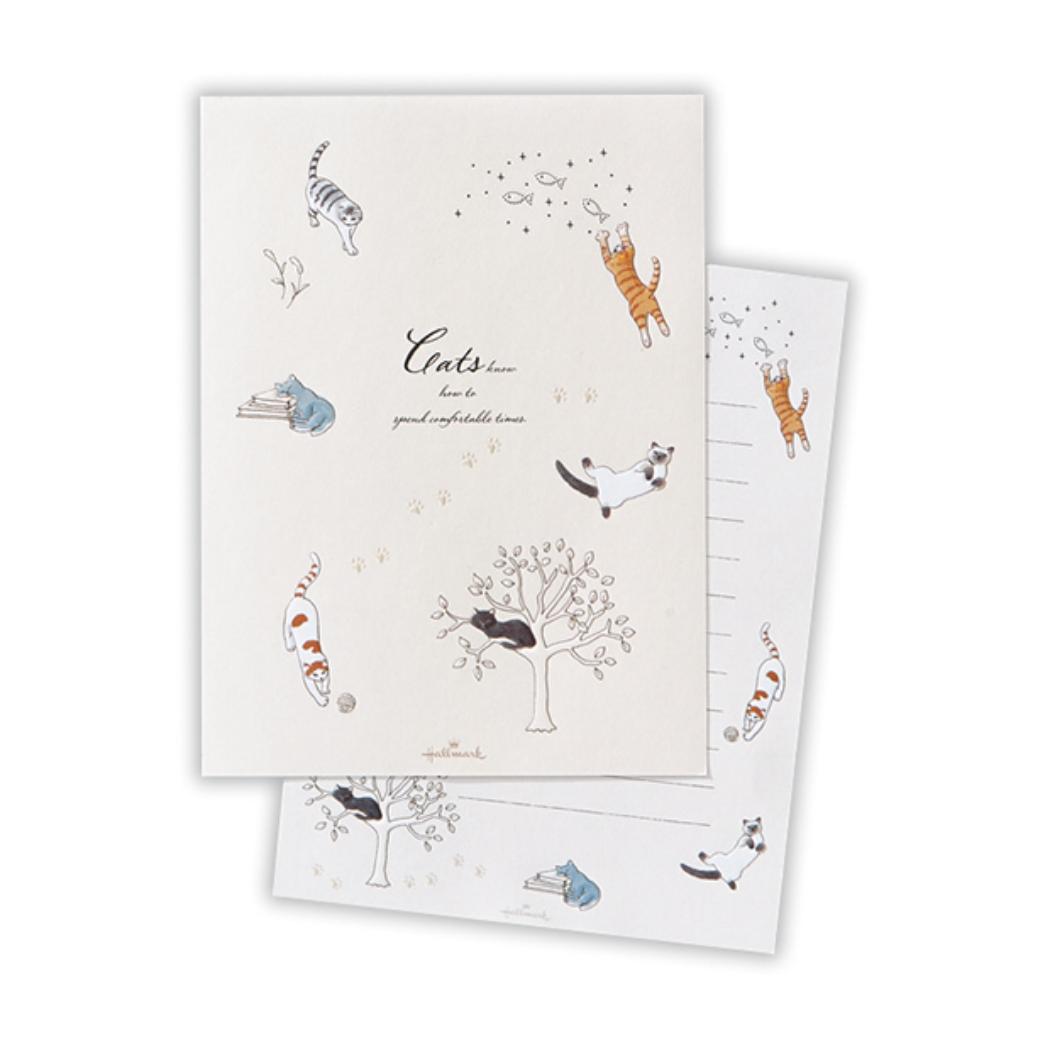 【12月は毎日ポイント10倍!】便箋 レターパッド 猫のんびり2 日本ホールマーク 手紙 便せん グッズ メール便可 シネマコレクション