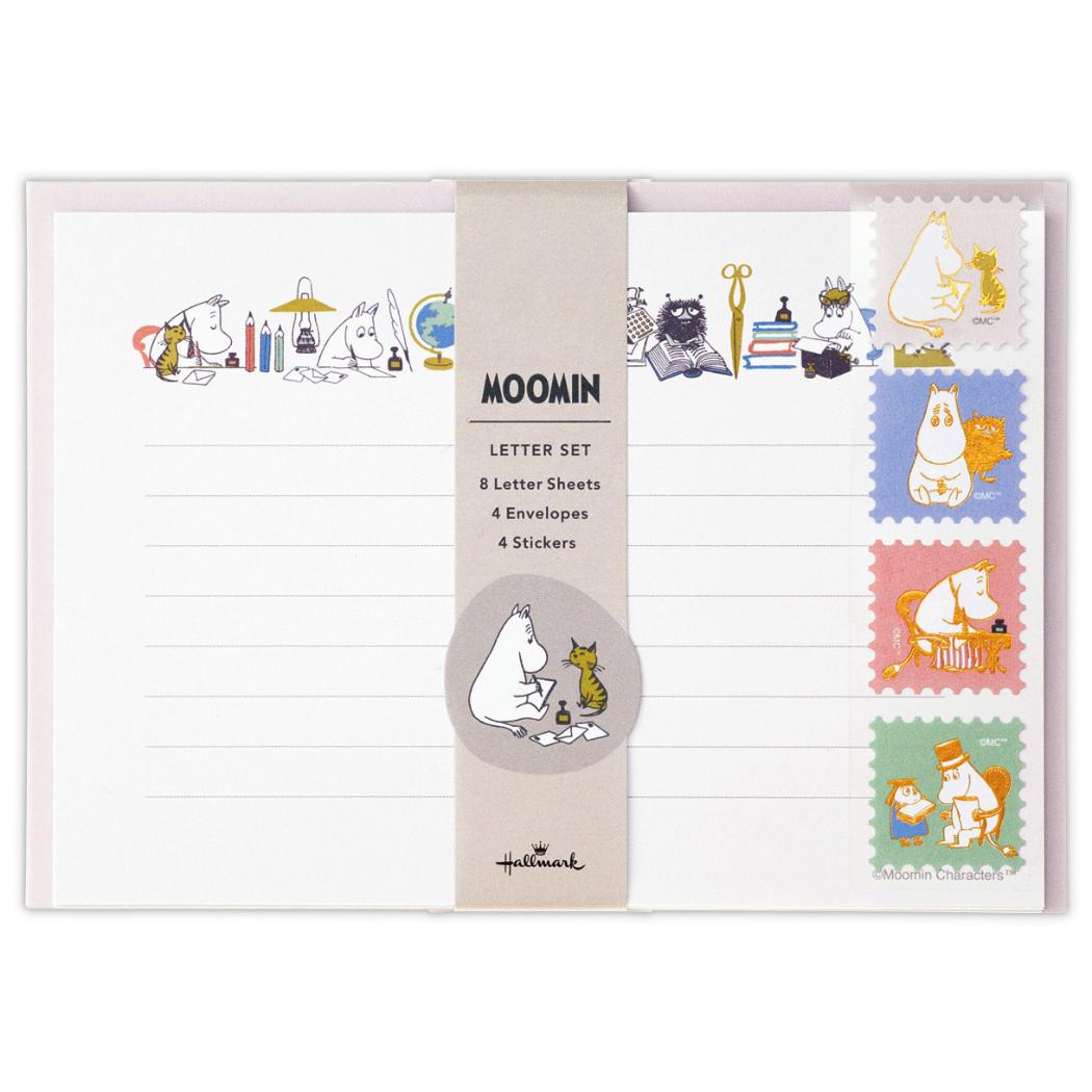【12月は毎日ポイント10倍!】ムーミン 手紙セット レターセット MOLHベージュ Little Happiness 北欧 日本ホールマーク 便箋&封筒 キャ...