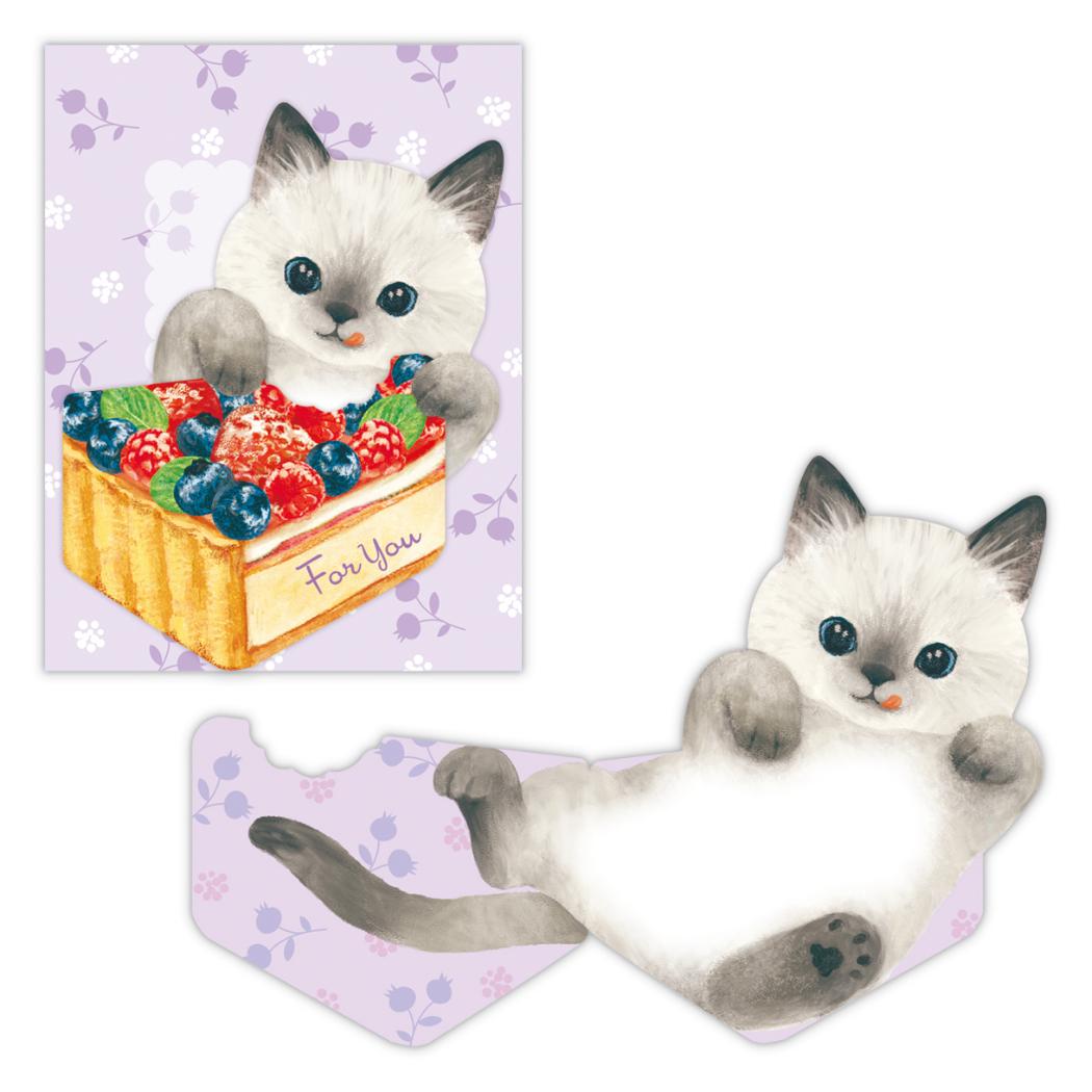 【12月は毎日ポイント10倍!】ミニカード 多目的 ラグドール 日本ホールマーク お礼 お祝い メッセージカード グッズ メール便可 シネマコレクション