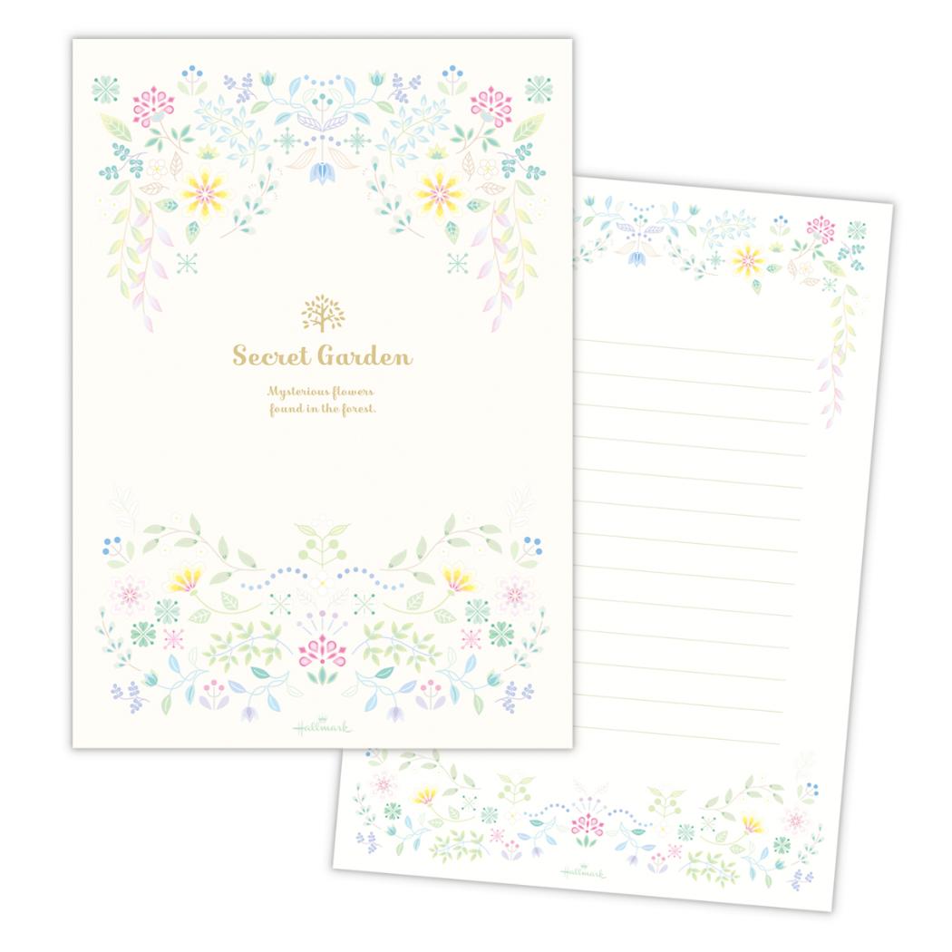 【12月は毎日ポイント10倍!】便箋 レターパッド シークレットガーデン 日本ホールマーク 手紙 便せん グッズ メール便可 シネマコレクション
