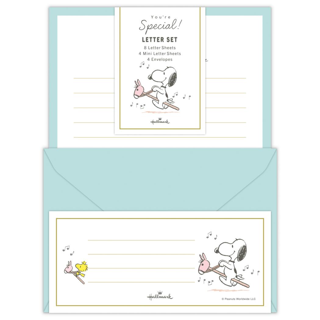 【12月は毎日ポイント10倍!】スヌーピー 手紙セット レターセット SNYSグリーン You’re special ピーナッツ 日本ホールマーク 便箋&封筒 ...