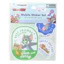 トムとジェリー ダイカットシール モバイルステッカー 5枚セット Bタイプ ワーナーブラザース グルマンディーズ デコシール スマホデコ キャラクター グッズ メール便可 シネマコレクション(3)