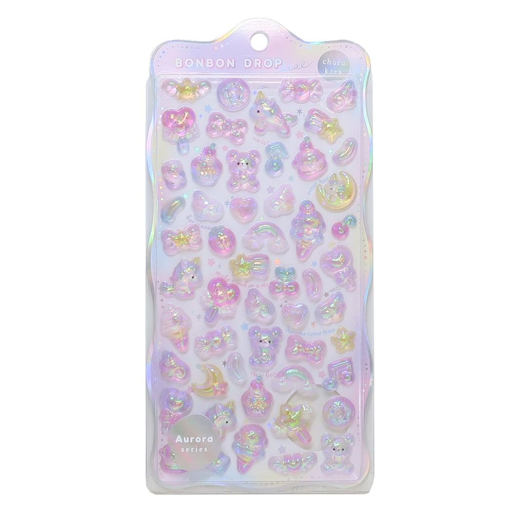 シールシート ボンボンドロップシール オーロラ ゆめいろボンボン クーリア デコレーション かわいい グッズ メール便可 シネマコレクションのサムネイル