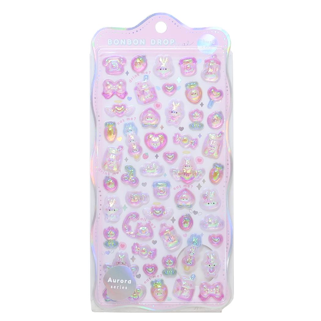 シールシート ボンボンドロップシール オーロラ ももいろボンボン クーリア デコレーション かわいい グッズ メール便可 シネマコレクションのサムネイル