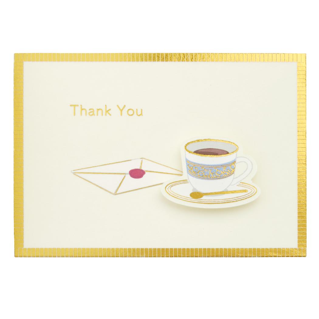 【12月は毎日ポイント10倍!】グリーティングカード ミニカード 感謝 コーヒーカップ サンリオ サンキューカード お礼 グッズ メール便可 シネマコレクション