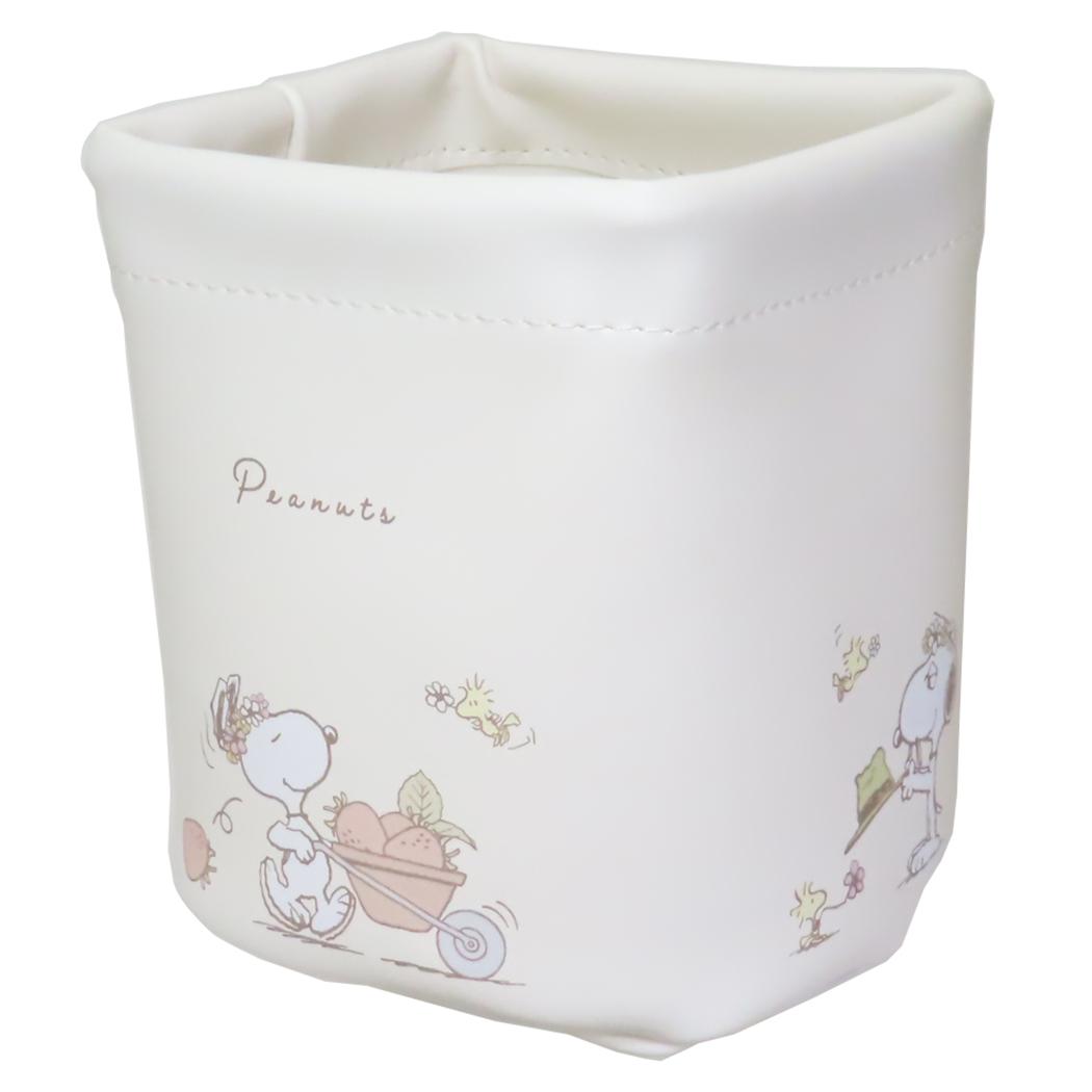 【12月は毎日ポイント10倍!】スヌーピー 卓上収納 合皮バスケット きょうだいたち ピーナッツ ティーズファクトリー 収納用品 キャラクター グッズ シネマコ...