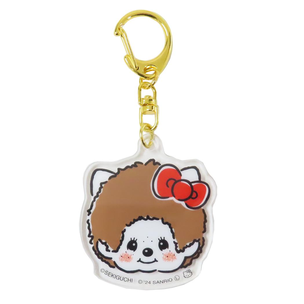 モンチッチxハローキティ キーリング アクリルキーホルダー フェイス ケイカンパニー プレゼント キャラクター グッズ メール便可 シネマコレクション