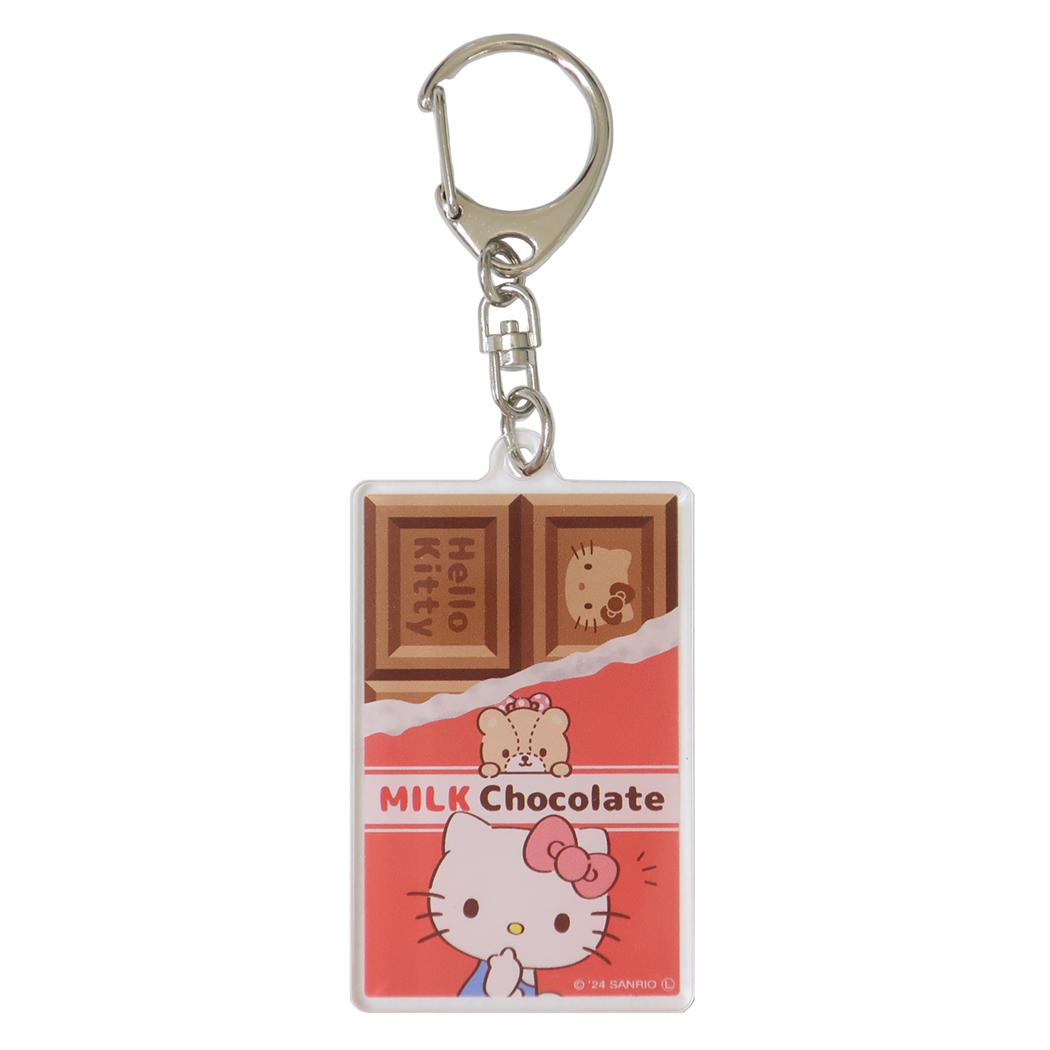 ハローキティ キーリング 香り付きアクリルキーホルダー チョコレート サンリオ カミオジャパン コレクション雑貨 キャラクター グッズ メール便可 シネマコレクション