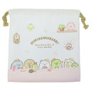 すみっコぐらし 巾着袋 フラット巾着 きんちゃくポーチ 喫茶すみっコでいちごフェア サンエックス ティーズファクトリー 小物入れ キャラクター グッズ メール便...