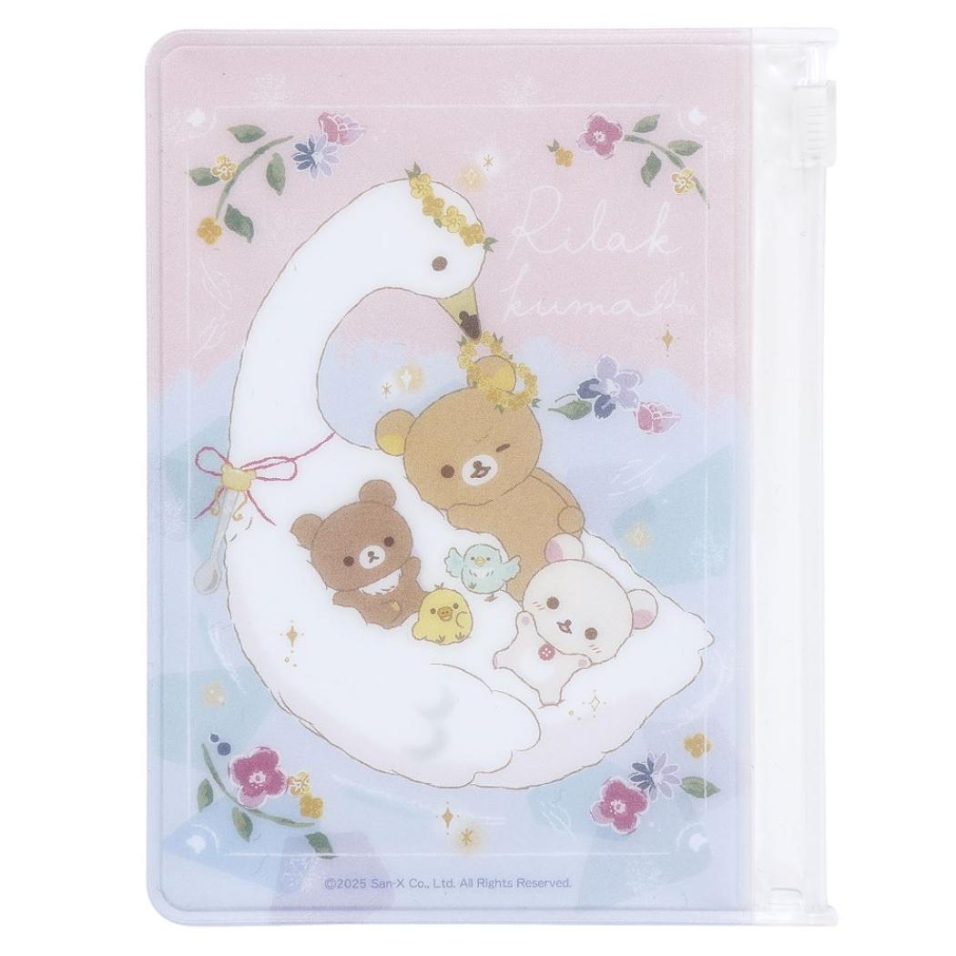【ポイント10倍 & クーポン！】リラックマ ミニポーチ スライダーケース スワンと金色の花 サンエック..