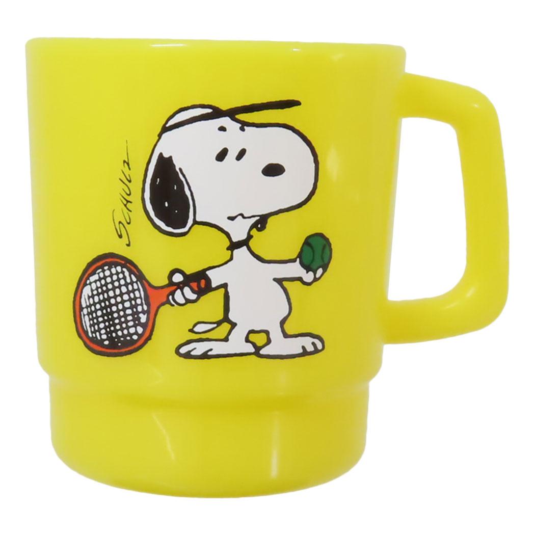 スヌーピー マグカップ プラスチックマグ TENNIS ピーナッツ 大西賢製販 プレゼント キャラクター グッズ シネマコレクション