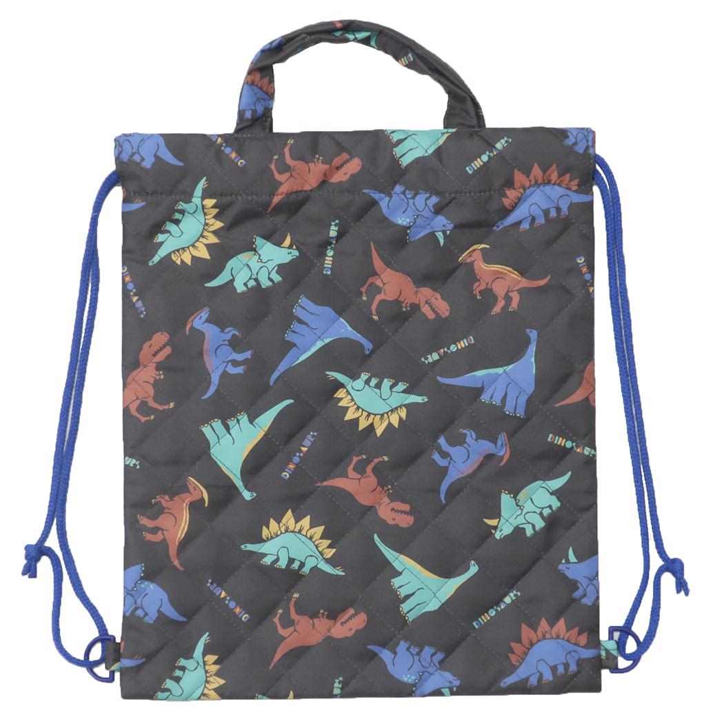 ナップサック キルトナップサック 恐竜 新入学 ニシオ 新学期準備雑貨 体操服かばん グッズ メール便可..