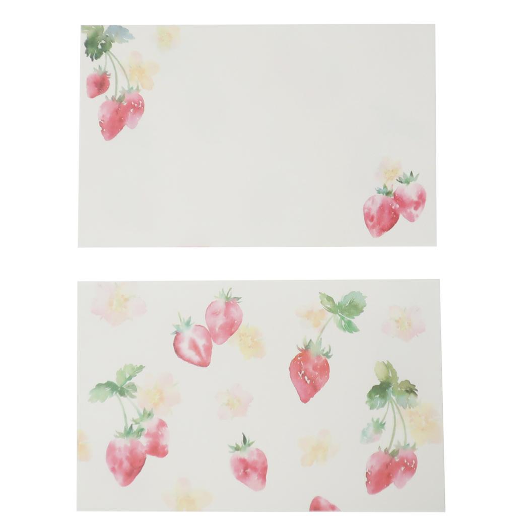 【12月は毎日ポイント10倍!】三井ちかこ グリーティングカード ミニメッセージカード 水彩いちご ANC-110 アクティブコーポレーション ギフトカード お...