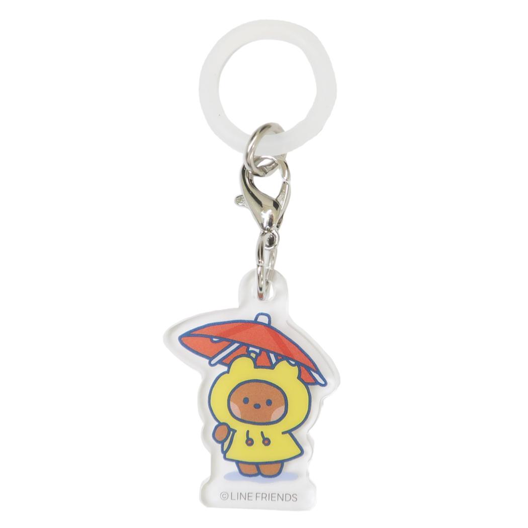 LINE FRIENDS minini レイングッズ めじるしチャーム ブニニ サンタン 目印 傘マーカー ボトルマーカー キャラクター グッズ メール便可 シネマコレクション