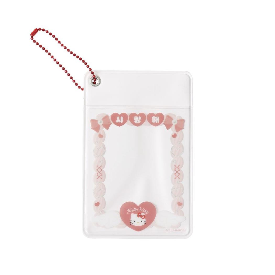 ハローキティ 定期入れ パスケース ハングル 愛してる サンリオ エムプラン 韓国語 ICカードケース キャラクター グッズ メール便可 シネマコレクション