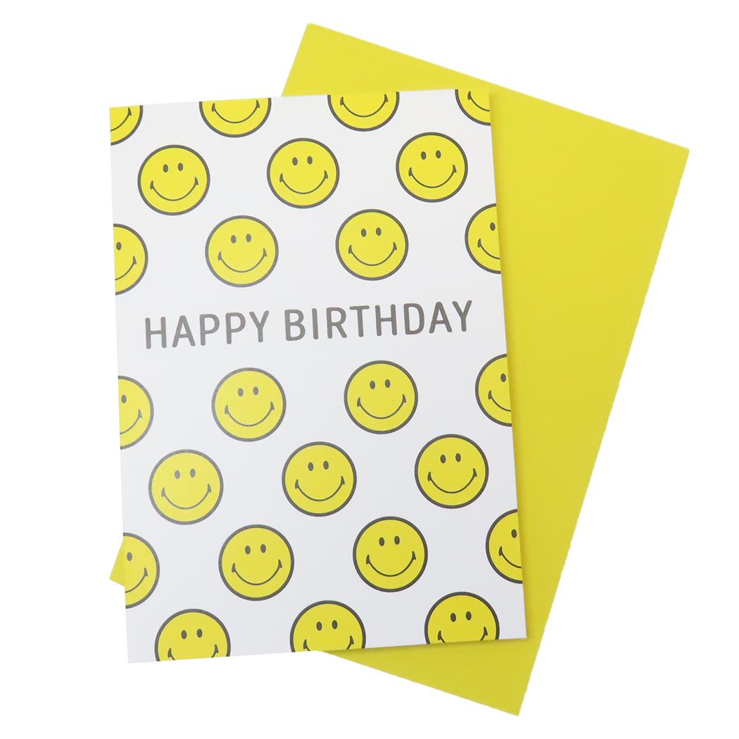 【12月は毎日ポイント10倍!】スマイリーフェイス グリーティングカード メッセージカード バースデー GE-110 Smiley Face アクティブコーポレ...
