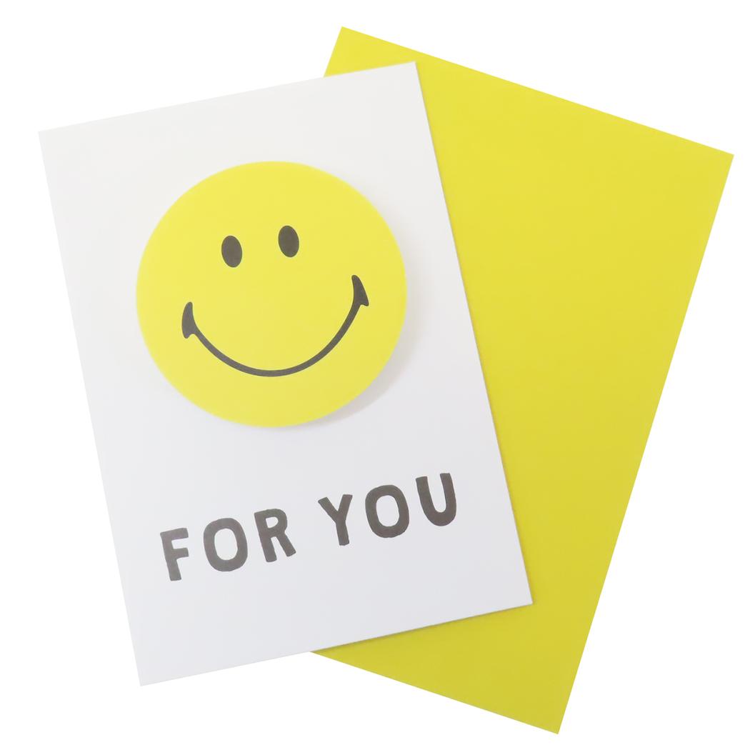 【12月は毎日ポイント10倍!】スマイリーフェイス グリーティングカード メッセージカード FOR YOU GE-112 Smiley Face アクティブコー...
