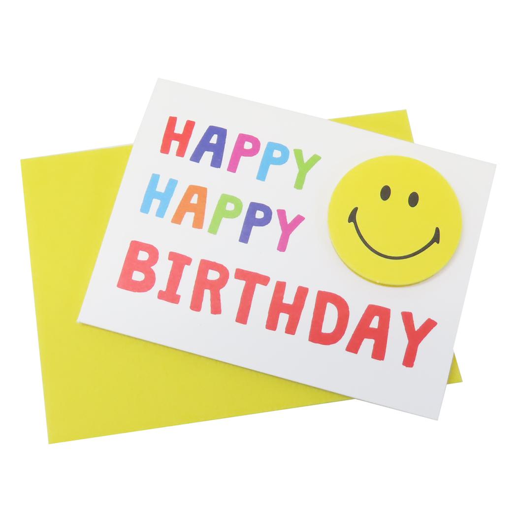【12月は毎日ポイント10倍!】スマイリーフェイス ミニメッセージカード ミニカード バースデー 顔1つ MG-45 Smiley Face アクティブコーポレ...