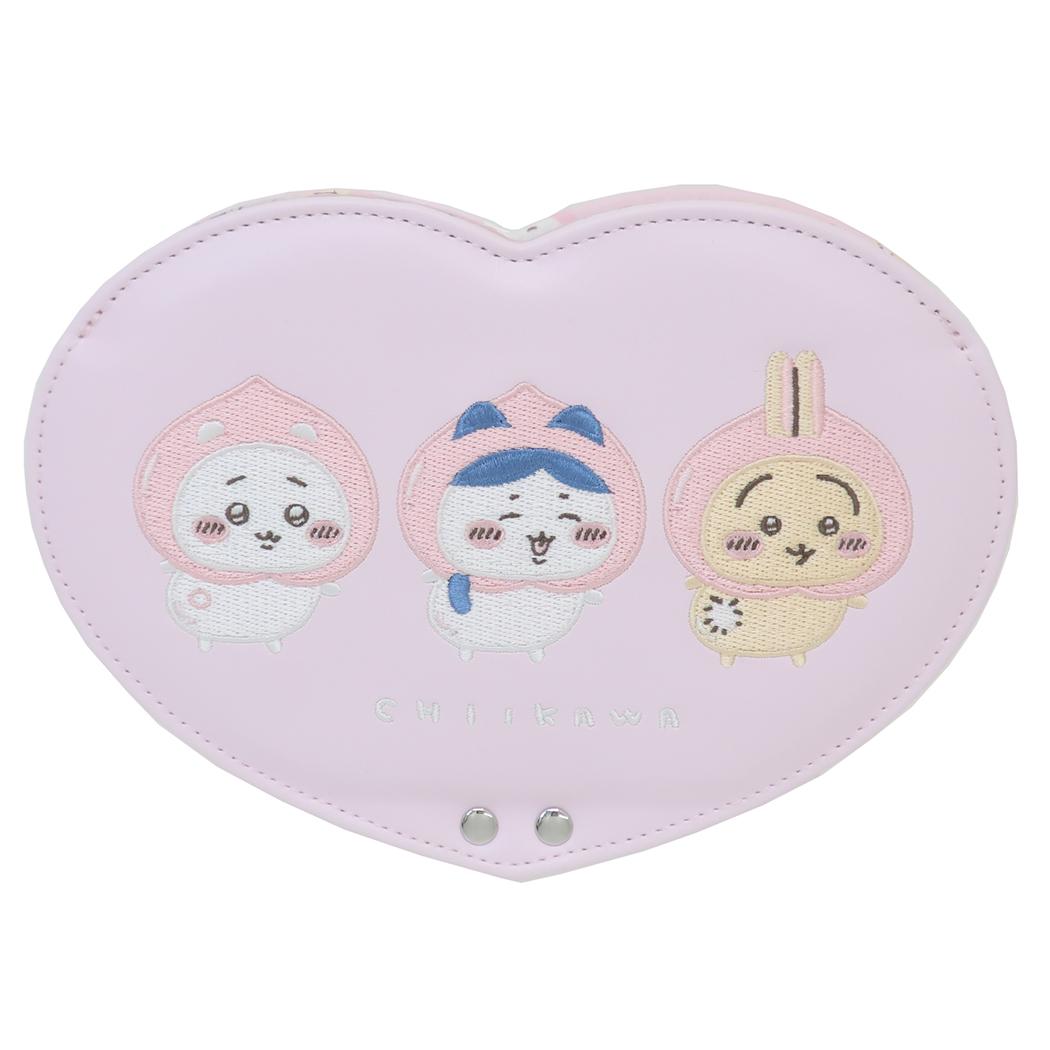 ちいかわ 手鏡 ハート型ファブリックミラー 粧美堂 折りたたみミラー キャラクター グッズ シネマコレクション