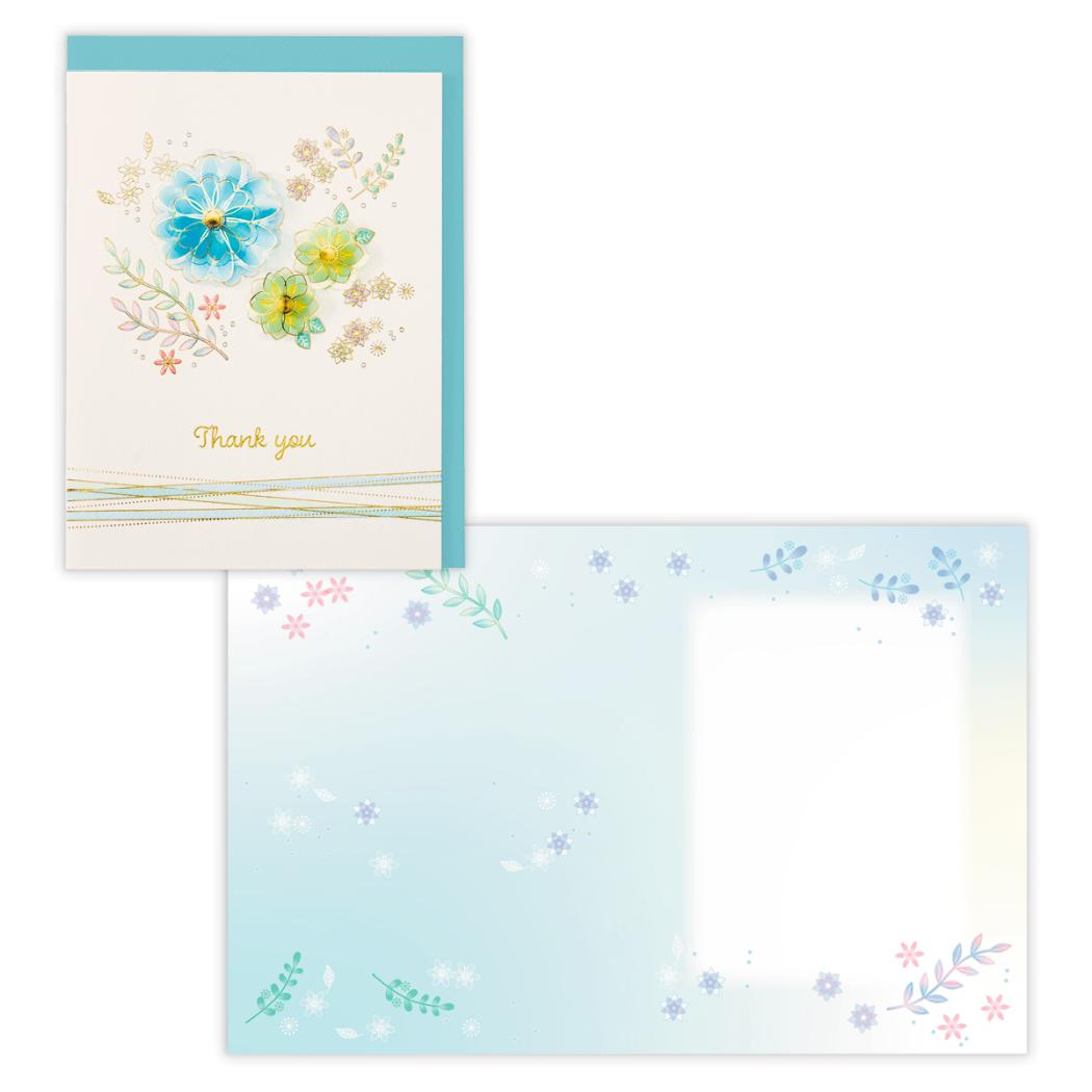 【12月は毎日ポイント10倍!】グリーティングカード ありがとう 箔クリアサンキューフラワー 日本ホールマーク サンキューカード メッセージカード グッズ メー...