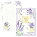 【12月は毎日ポイント10倍!】便箋 レターパッド ラベンダーガーデン 日本ホールマーク 手紙 便せん おしゃれ グッズ メール便可 シネマコレクション