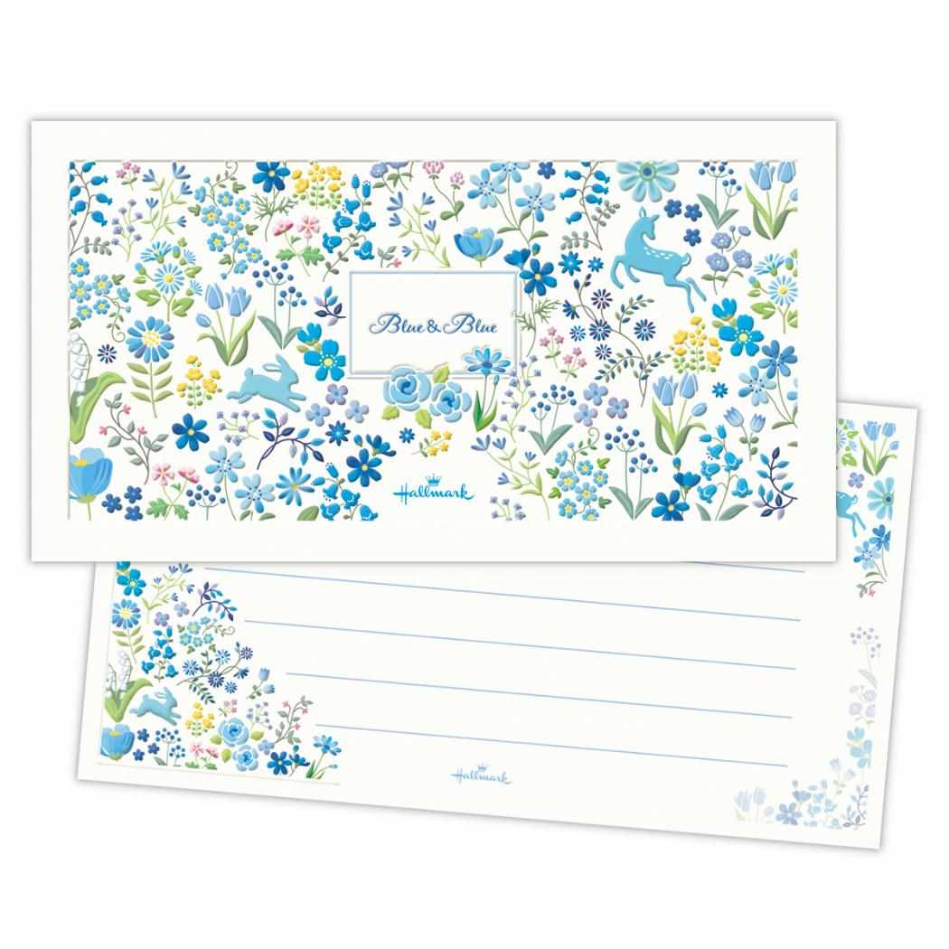 【12月は毎日ポイント10倍!】便箋 一筆箋 ブルー&ブルー 日本ホールマーク 手紙 便せん おしゃれ グッズ メール便可 シネマコレクション