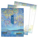 便箋 レターパッド 全般柄 納涼花火 日本ホールマーク 手紙 便せん かわいい 夏 グッズ メール便可 シネマコレクション