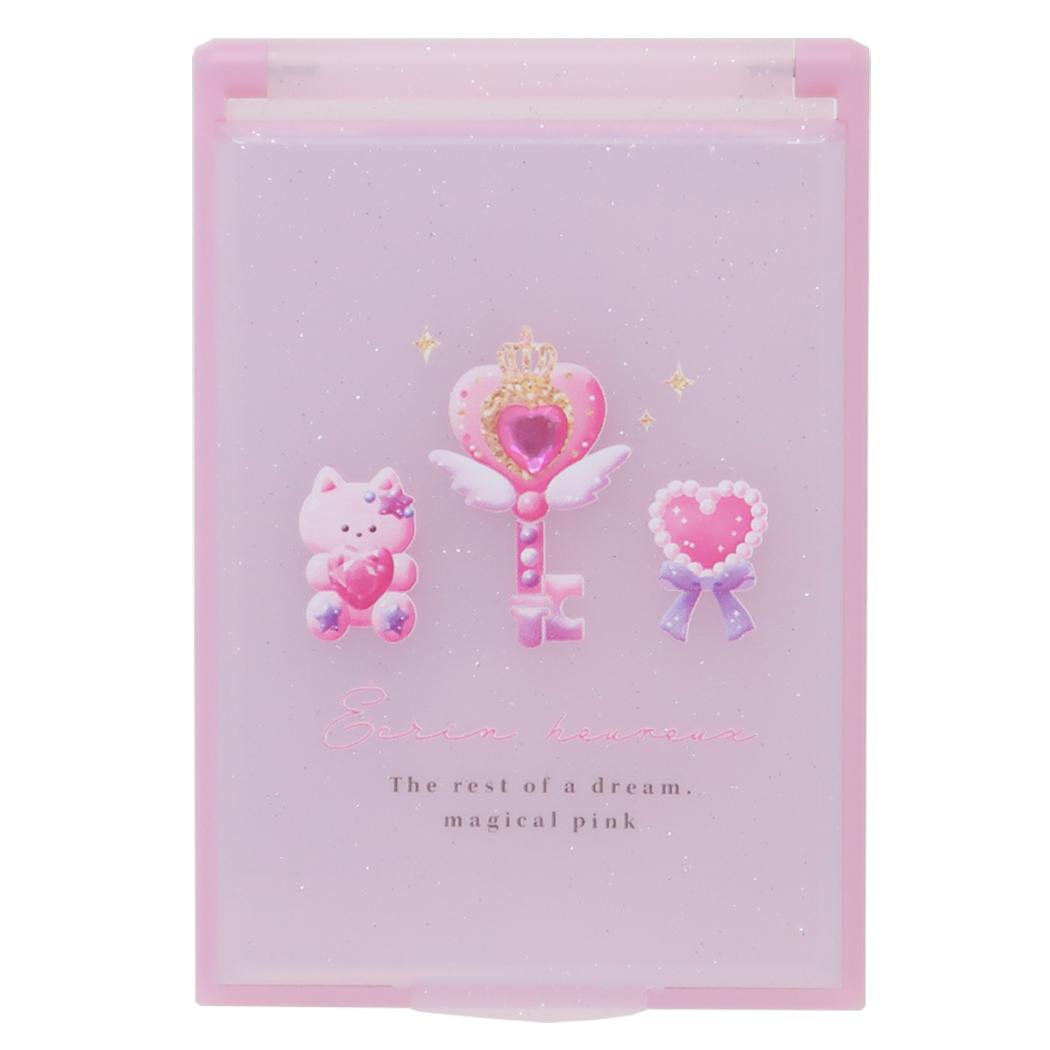 エクランウルー 手鏡 ストーン付きカードミラーS MAGICAL PINK カミオジャパン コンパクトミラー かわいい グッズ メール便可 シネマコレクション