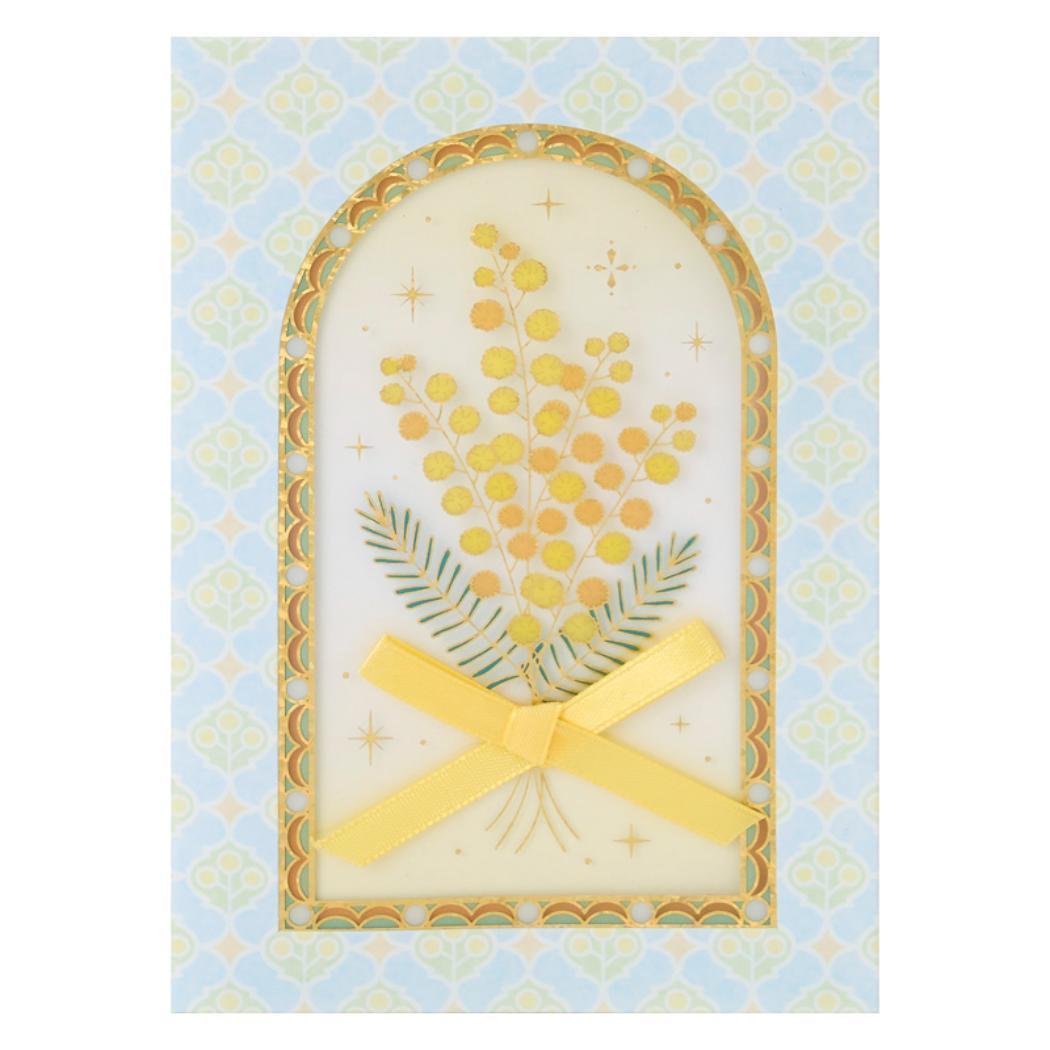 【12月は毎日ポイント10倍!】グリーティングカード タモクテキ MU267-5 ミモザ サンリオ 多目的 メッセージカード 封筒付き グッズ メール便可 シネ...