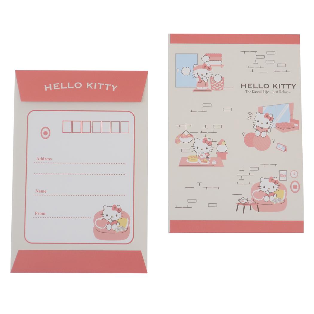 【12月は毎日ポイント10倍！】ハローキティ 手紙セット レターセット かわいいくらし サンリオ 山野紙業 便箋 封筒 シール キャラクター グッズ メール便可 シネマコレクション