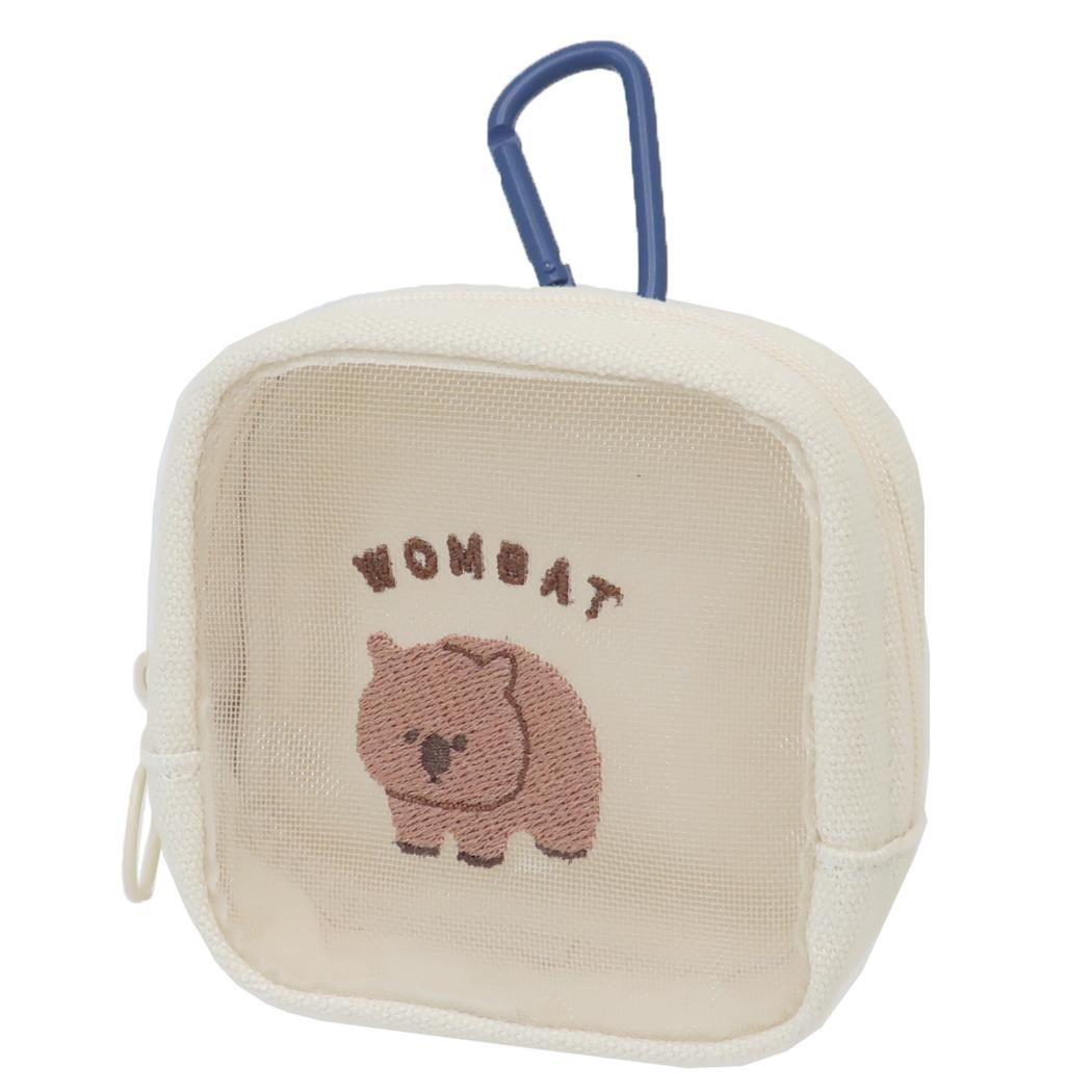 レアアニマル ミニポーチ カラビナ付きミニポーチ ウォンバット アニマル クーリア 小物入れ かわいい グッズ シネマコレクションのサムネイル