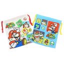 スーパーマリオ きんちゃく袋 マチ付き巾着 2P スケーター 入園 入学 キャラクター グッズ メール便可 シネマコレクション