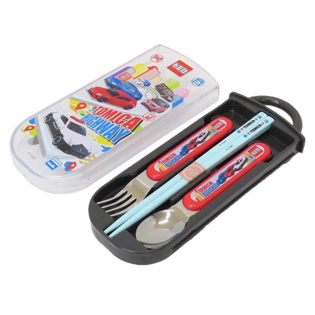 トミカ お箸＆フォーク＆スプーンセット 抗菌食洗対応スライドトリオセット TOMICA スケーター 新学期..