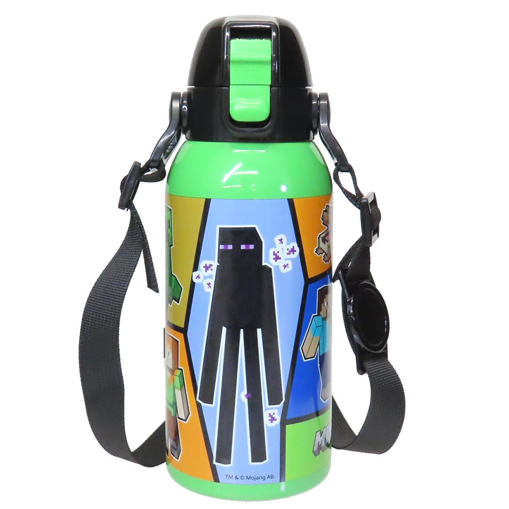 マインクラフト 保冷水筒 ショルダーベルト付ダイレクトボトル 600ml Minecraft スケーター 子供 遠足 ..