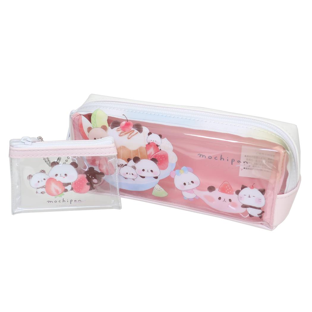 【12月は毎日ポイント10倍!】もちもちぱんだ ペンポーチ ミニポーチ付きBOXペンケース フルーツパーティ カミオジャパン 筆箱 新学期準備文具 かわいい グ...