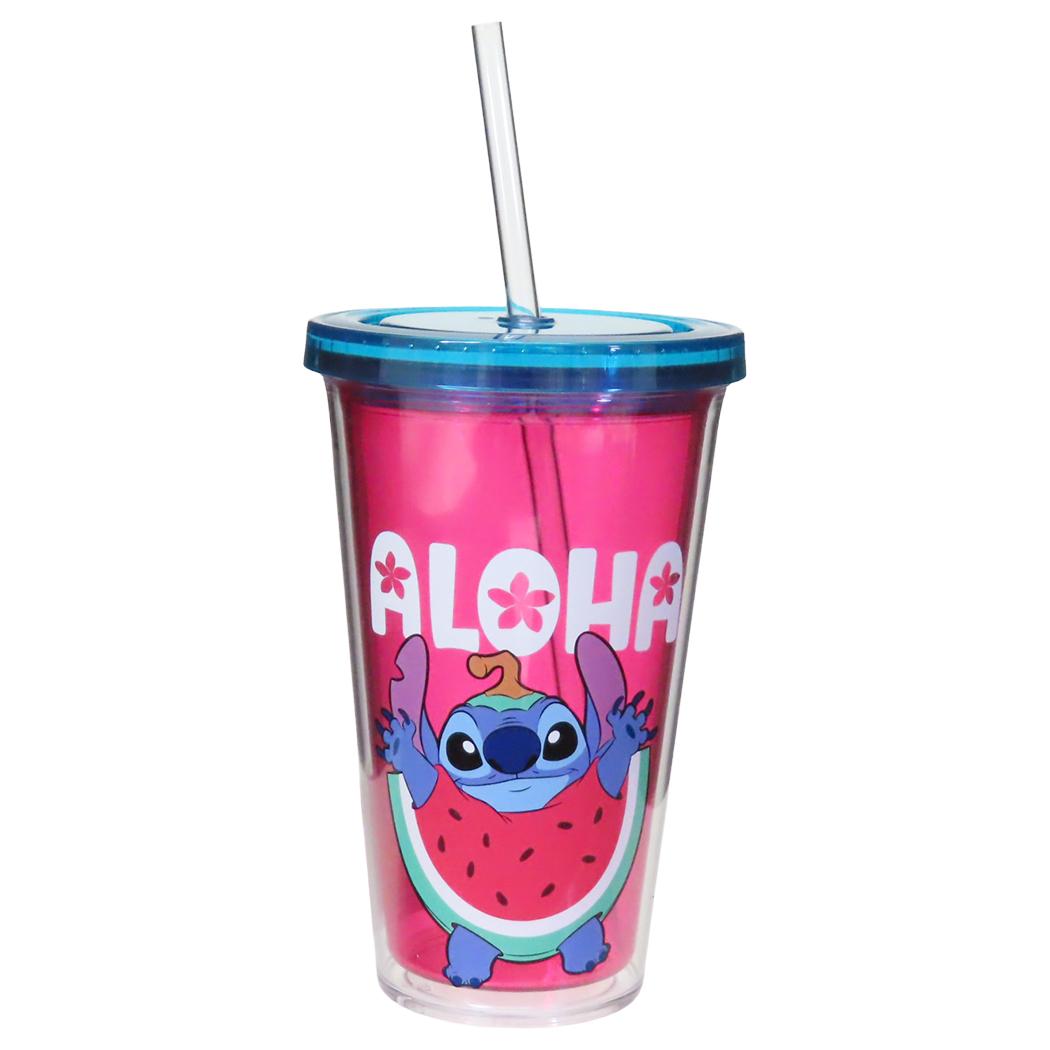 スティッチ タンブラー ストロータンブラー PINK ディズニー 大西賢製販 かわいい キャラクター グッズ シネマコレクションのサムネイル