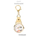 モフサンド キーホルダー時計 水彩ドットKCウォッチ YE えびにゃん mofusand フィールドワーク プレゼント バッグチャーム かわいい キャラクター ...