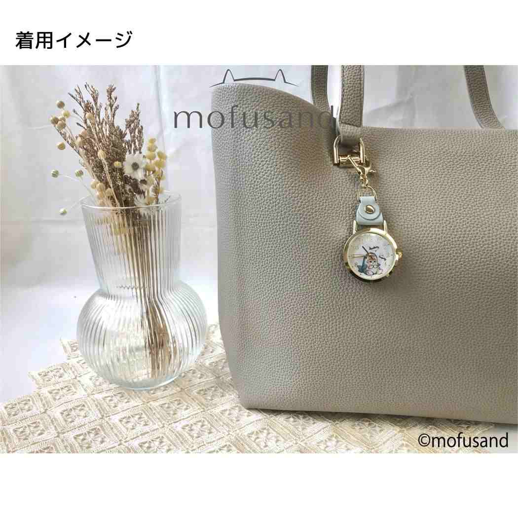 モフサンド キーホルダー時計 水彩ドットKCウォッチ RE イチゴにゃん mofusand フィールドワーク プレゼント バッグチャーム かわいい キャラクター グッズ メール便可 シネマコレクション