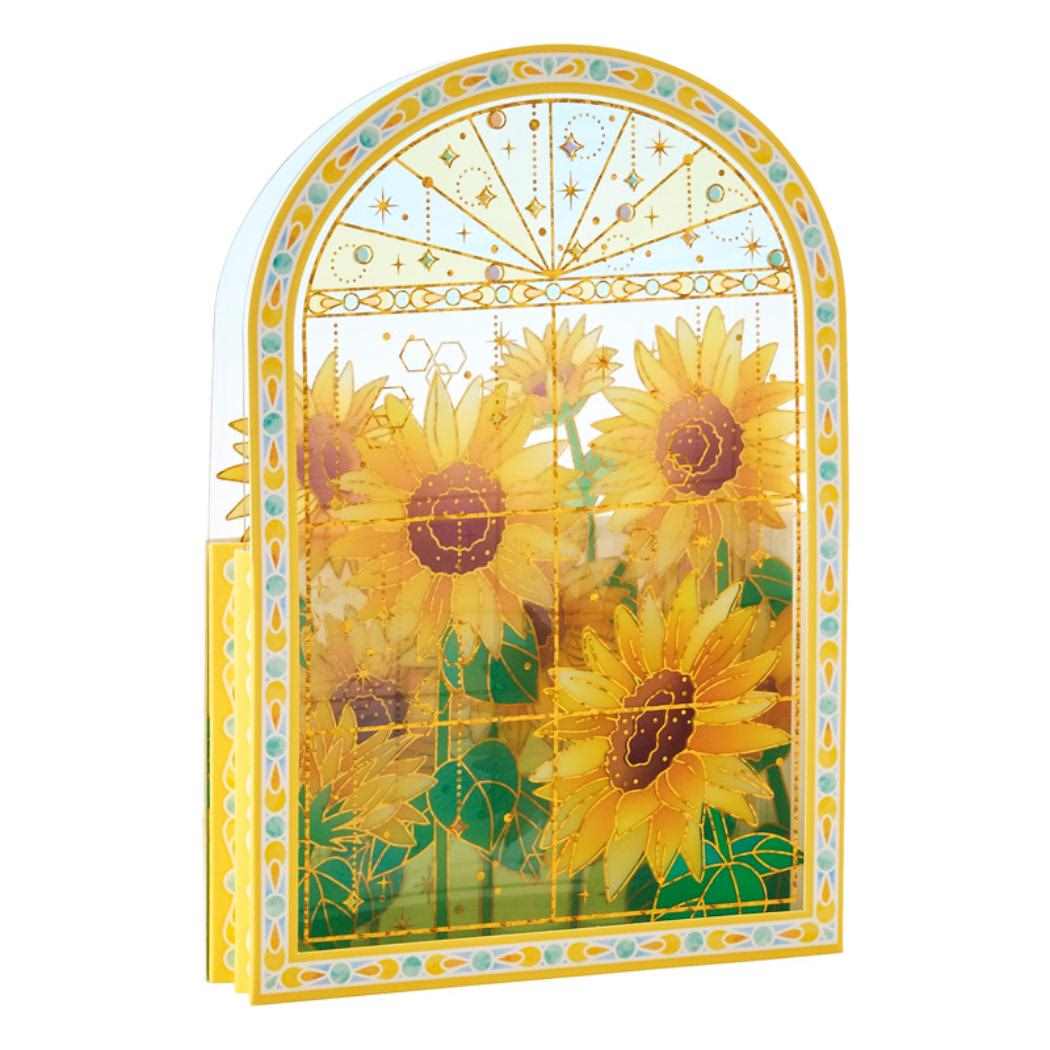 【12月は毎日ポイント10倍!】グリーティングカード シヨチユウJSP 47-5 サマー 透明素材窓辺にヒマワリ サンリオ 暑中お見舞い メッセージカード グッ...