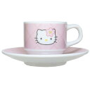 ハローキティ ペア食器 キルトデザイン デミタス ピンク サンリオ 金正陶器 陶器 プレゼント キャラクター グッズ シネマコレクション