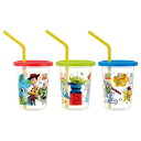 トイストーリー 蓋付きプラコップ ストロー付タンブラー 230ml 3個セット ディズニー スケーター フタ付きコップ キャラクター グッズ シネマコレクション