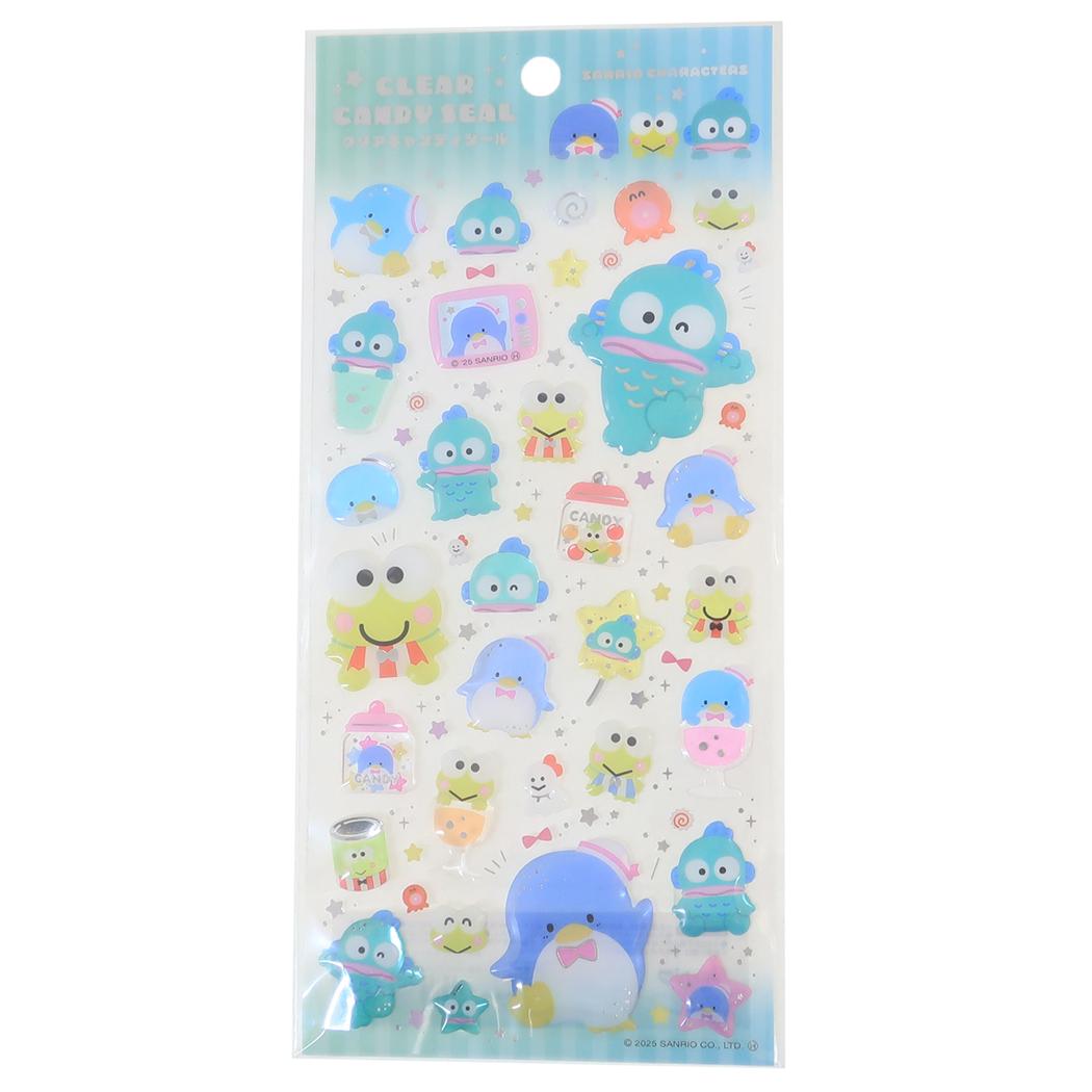 【お一人様5つまで】サンリオキャラクターズ シールシート クリアキャンディシール サンリオ ケイカンパニー デコレーション 手帳デコ キャラクター グッズ メール便可 シネマコレクションのサムネイル