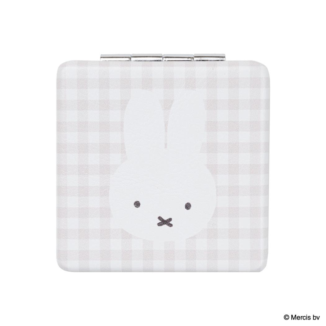ミッフィー 手鏡 コンパクトミラー BRUNA PLAID ピンク ディックブルーナ エフエービージャパン 折りたたみミラー 絵本キャラクター グッズ メール便可 シネマコレクション
