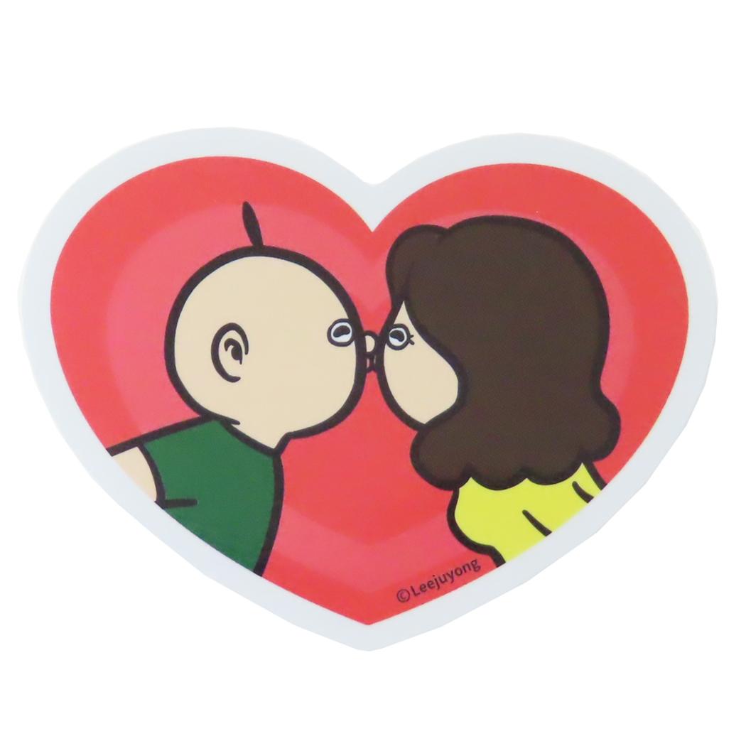 【ポイント10倍 & クーポン！】パンパンくんの日常 ダイカットシール 耐水ステッカー ハート S＆C デコレーション キャラクター グッズ メール便可 シネマコレクション