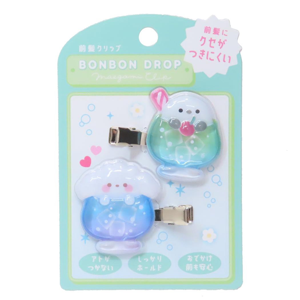 ヘアアクセ ボンボンドロップ 前髪クリップ ソーダ クーリア ヘアクリップ かわいい グッズ メール便可 シネマコレクションのサムネイル