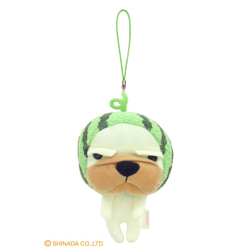 なぎお マスコットキーホルダー ストラップ すいか シナダグローバル チャーム ぬいぐるみキーホルダー..